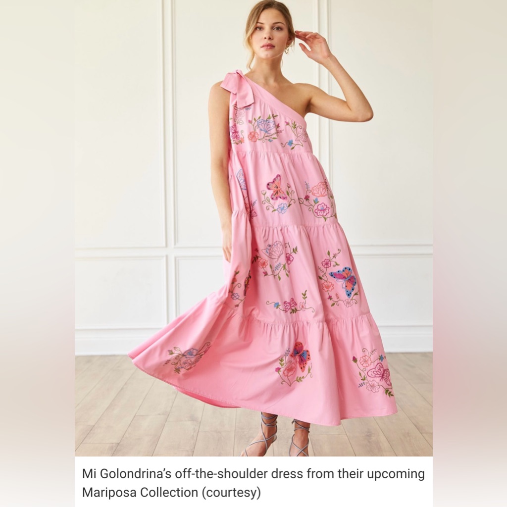 Mi Golondrina Butterfly Maxi Dress